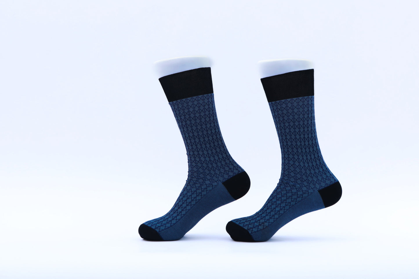 Chaussettes - Graphiques Losanges - Bleu