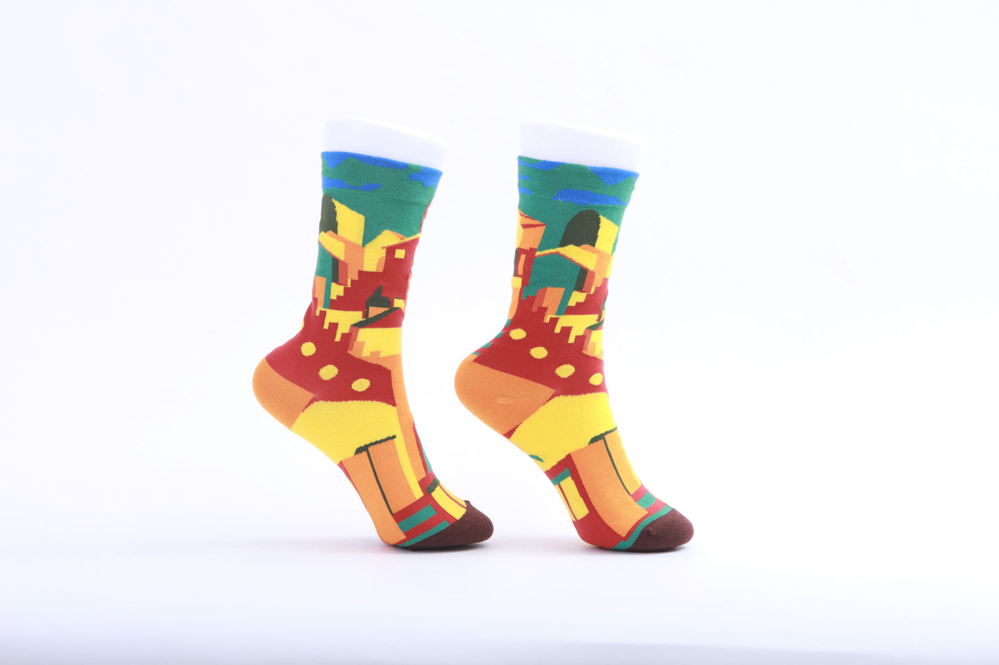 Chaussettes - Ville - Rouge - Jaune - Vert