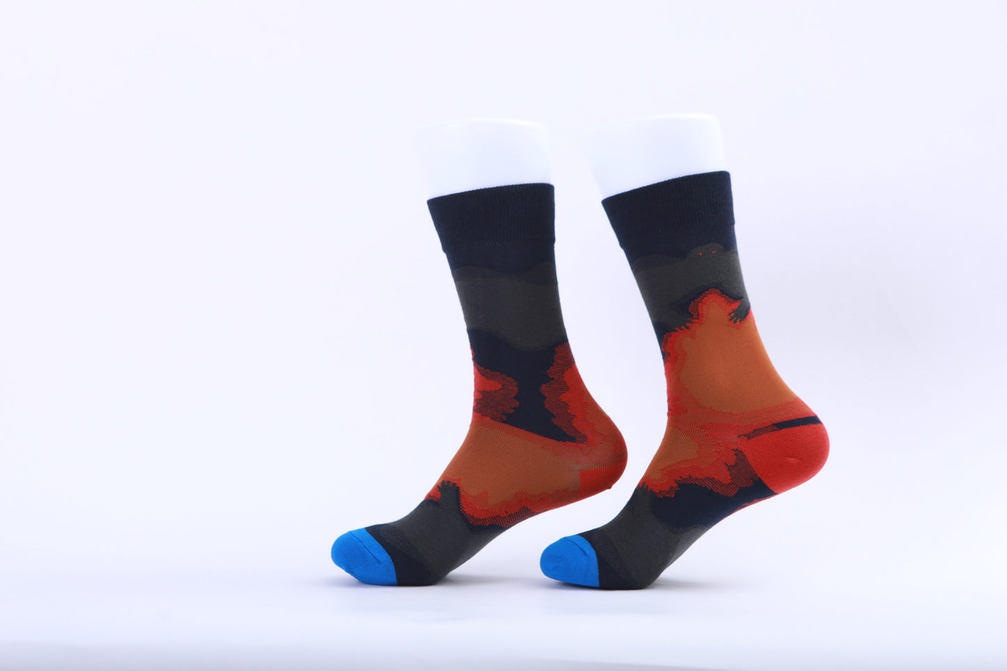 Chaussettes - Abstrait - Orange Rouge Vert Bleu