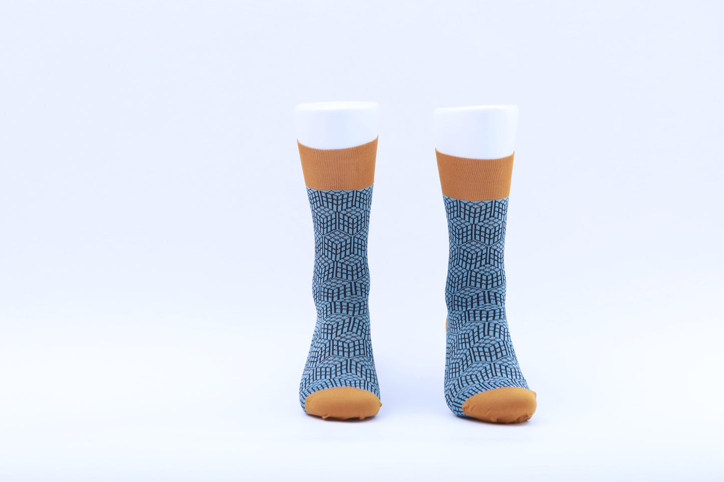 Chaussettes - Cube - Orange and blue