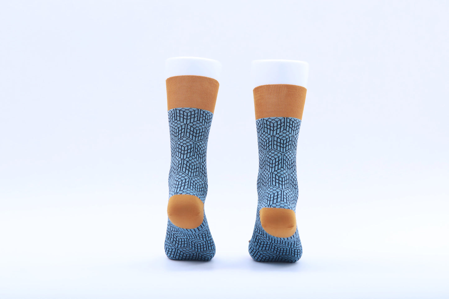 Chaussettes - Cube - Orange and blue