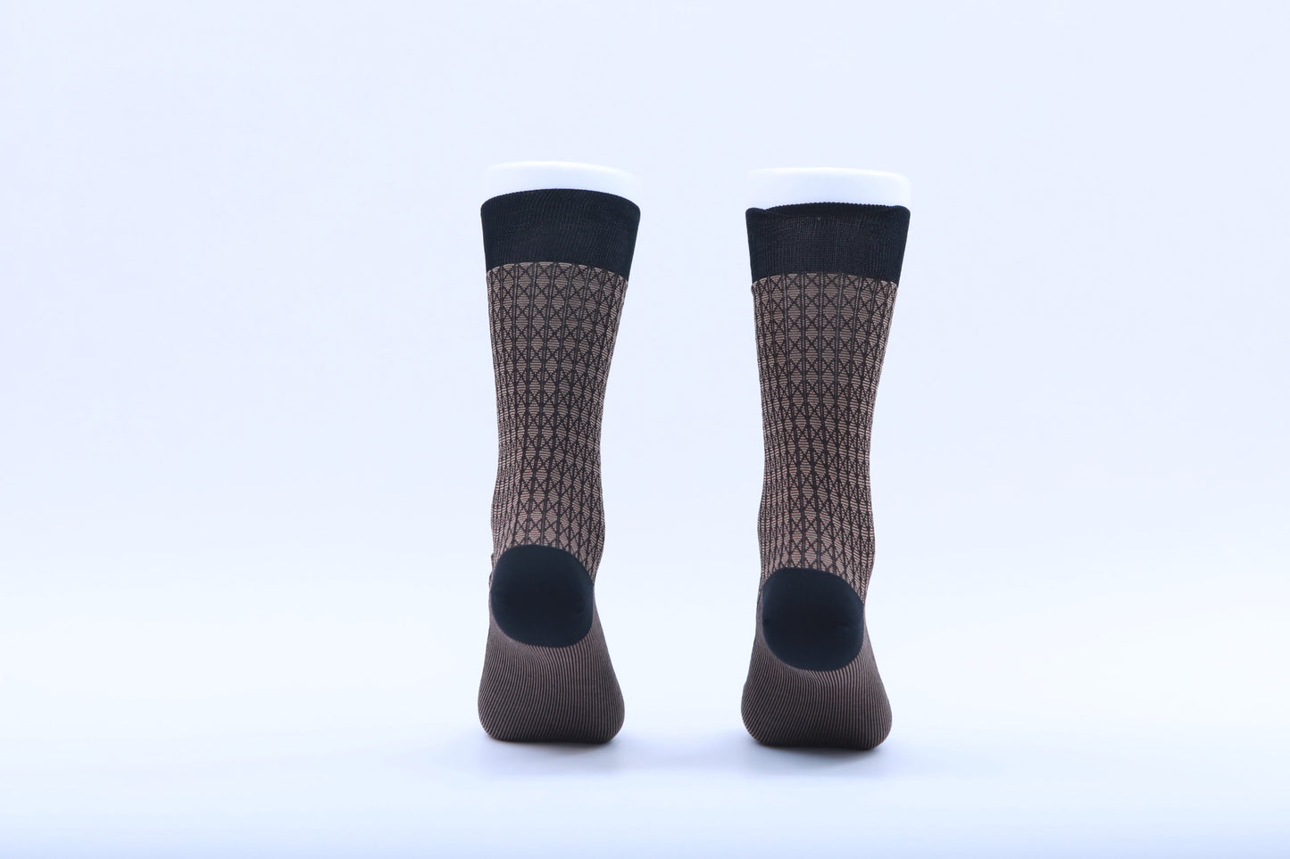 Chaussettes - Graphiques Losanges - Marron