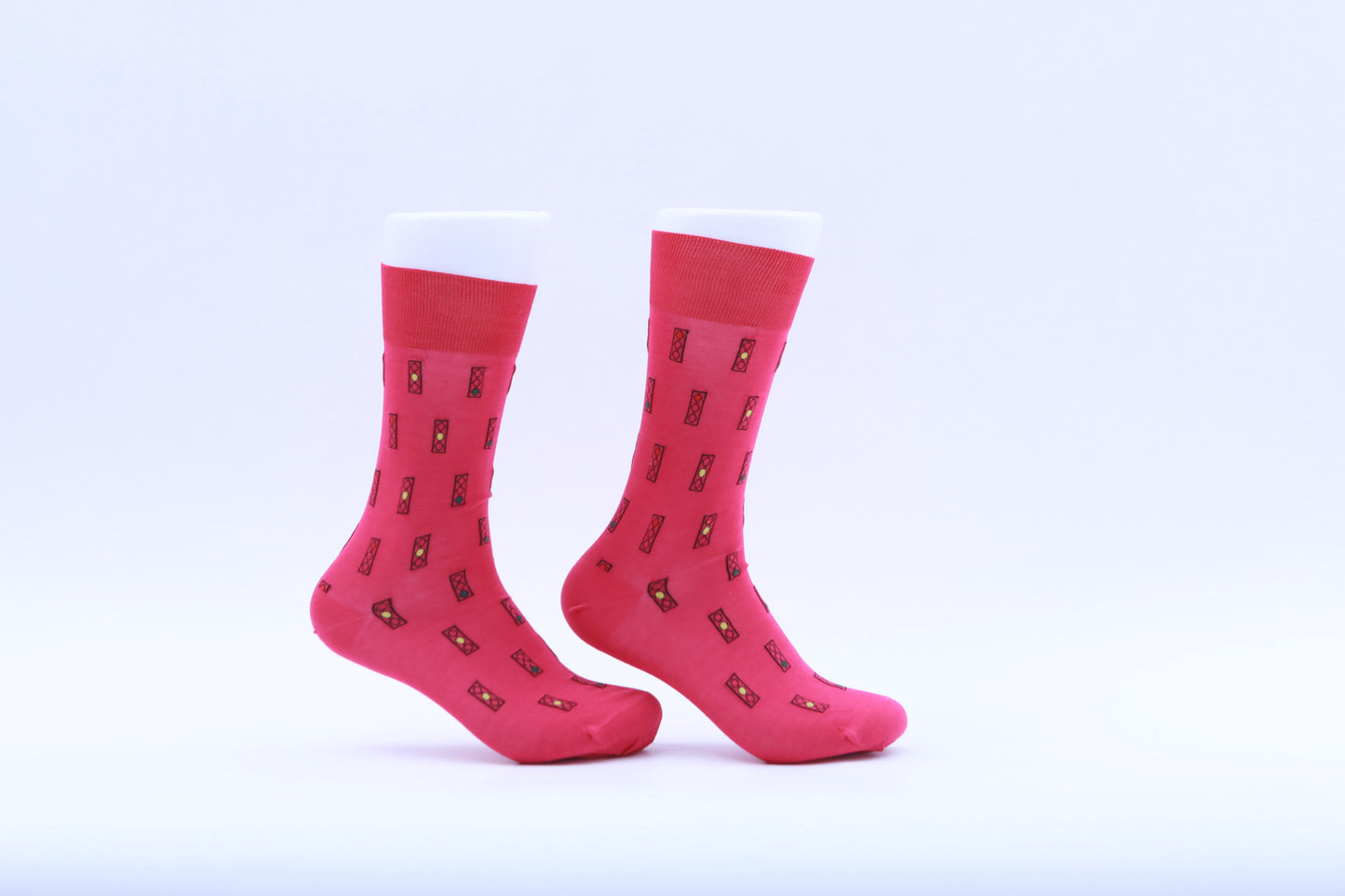 Chaussettes - Feux tricolores - Rouge Rose