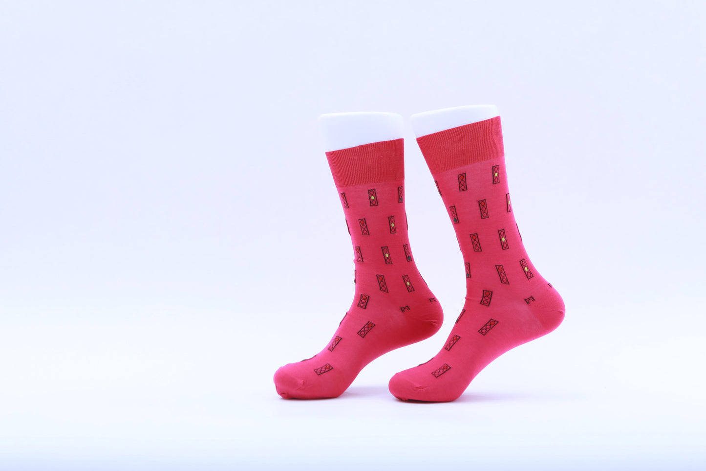 Chaussettes - Feux tricolores - Rouge Rose