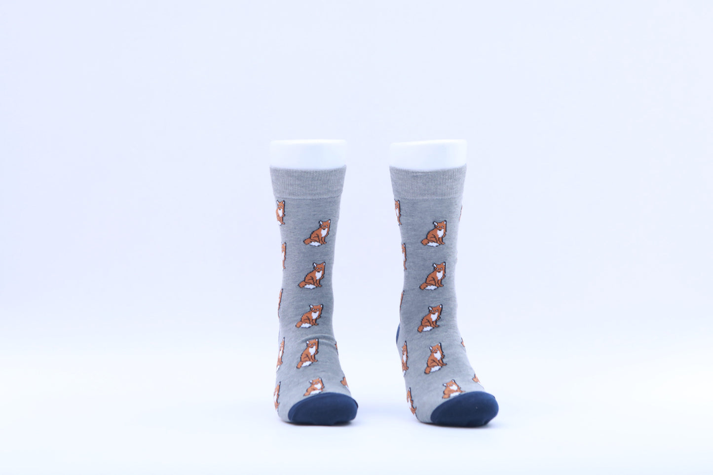 Chaussettes - Renards - Marron roux et gris