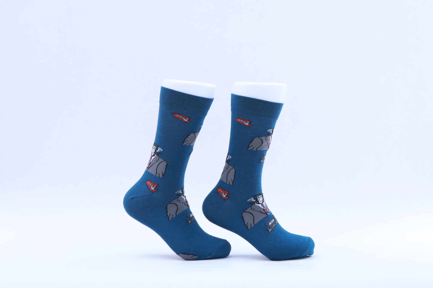Chaussettes - Gorille en costume -Bleu