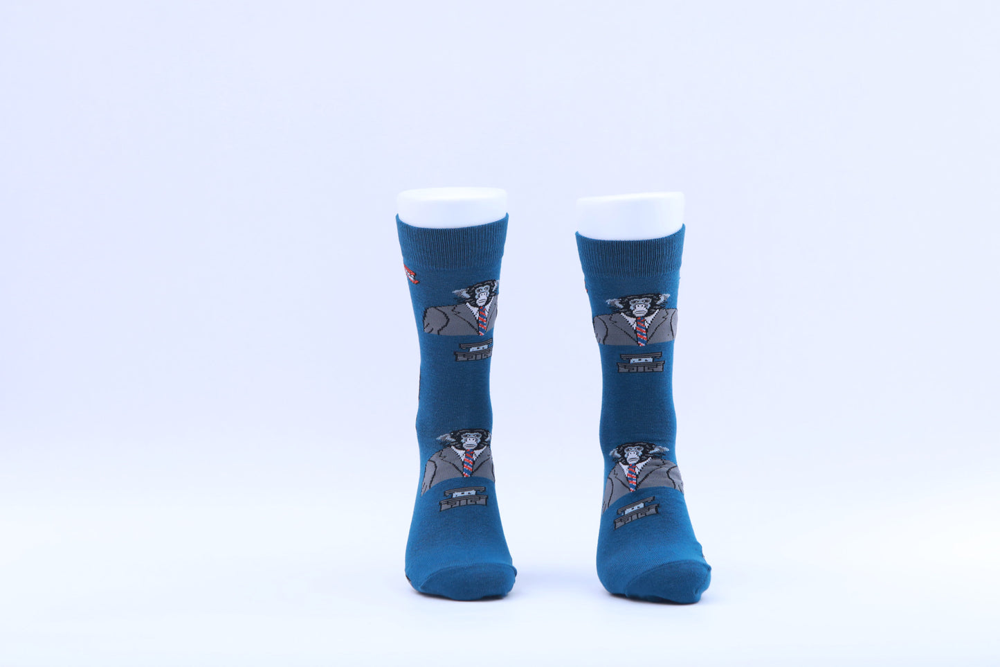 Chaussettes - Gorille en costume -Bleu