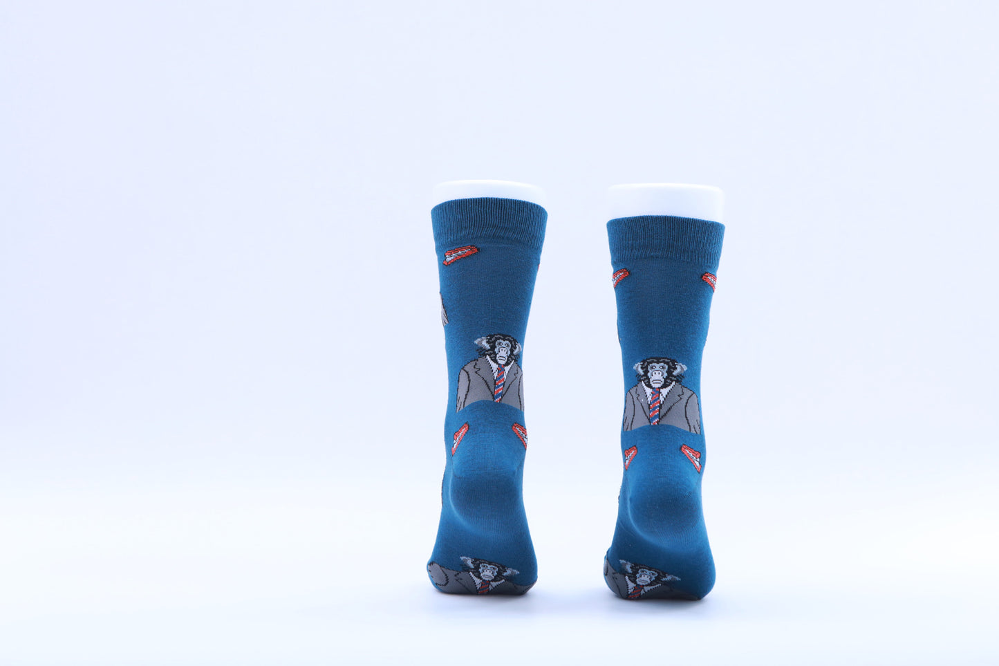 Chaussettes - Gorille en costume -Bleu