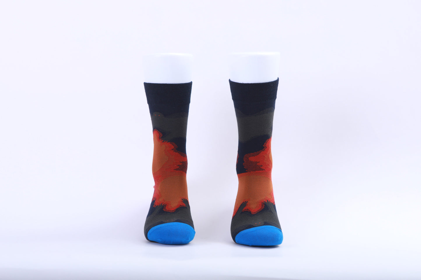 Chaussettes - Abstrait - Orange Rouge Vert Bleu 