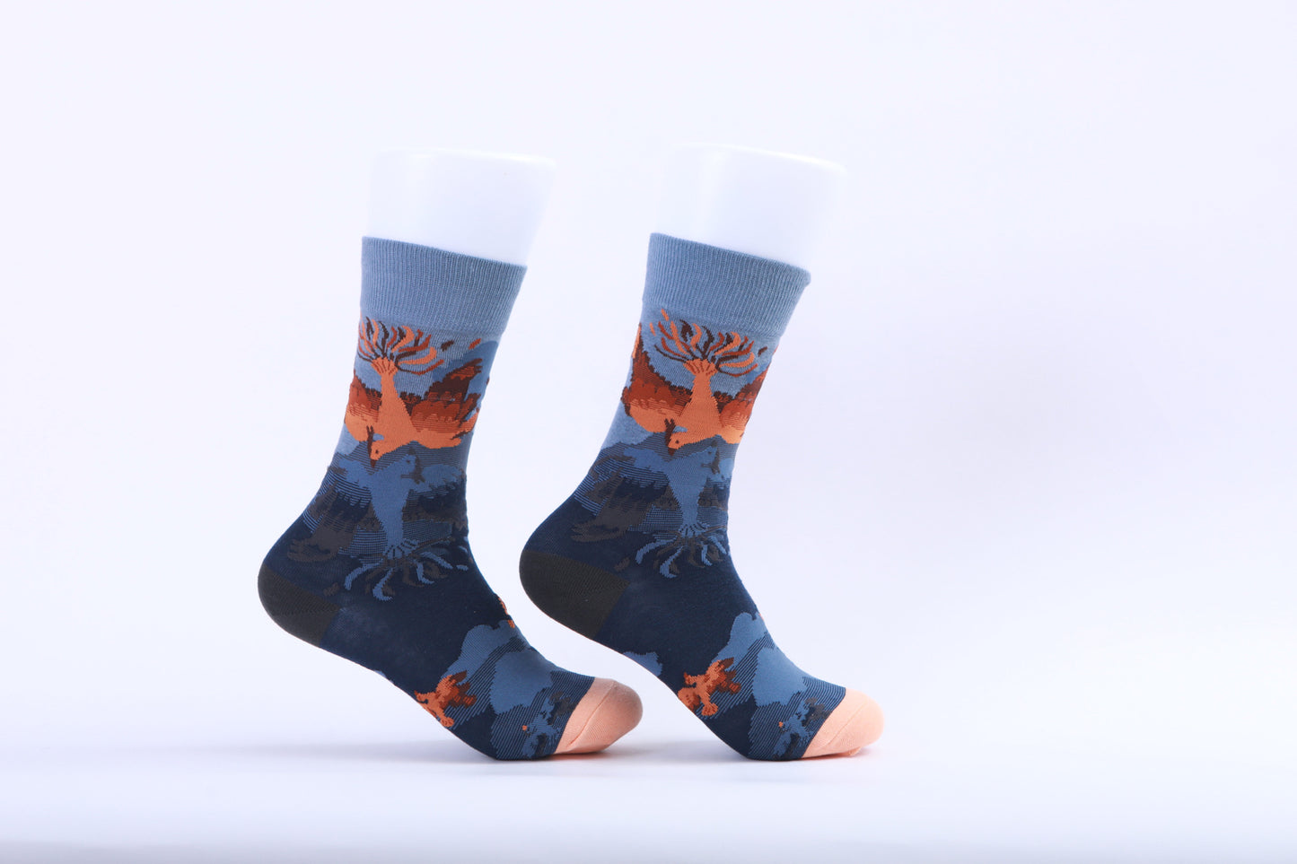 Chaussettes - Phoenix - Orange et bleu