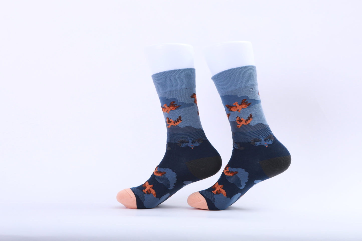 Chaussettes - Phoenix - Orange et bleu