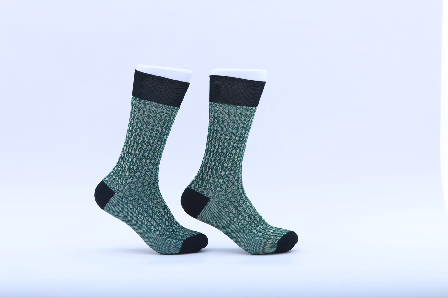 Chaussettes - Graphiques Losanges - Vert