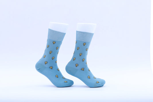 Chaussettes - Ampoule Eureka - Bleu ciel